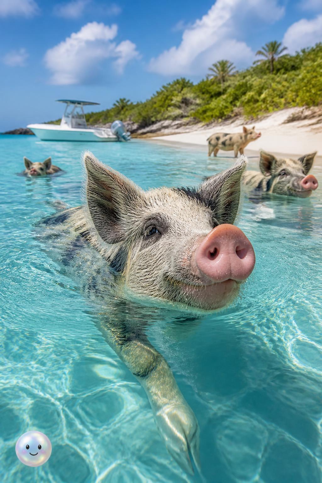The swimming pigs of Exuma