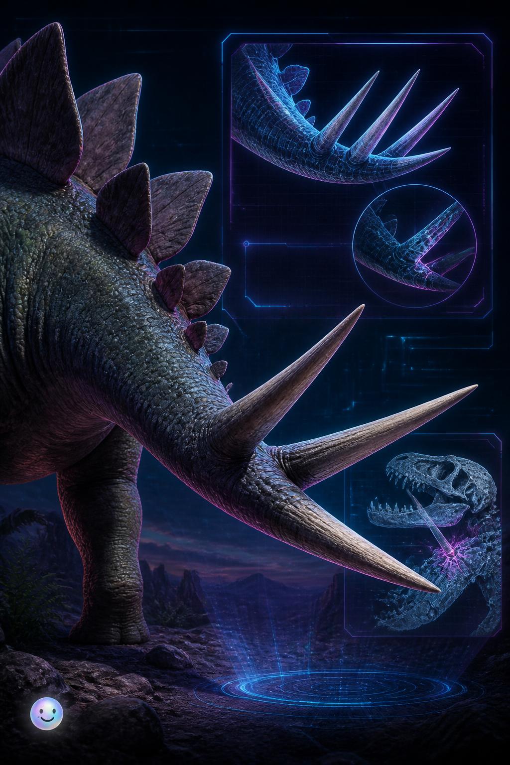 The spiked tail of Stegosaurus