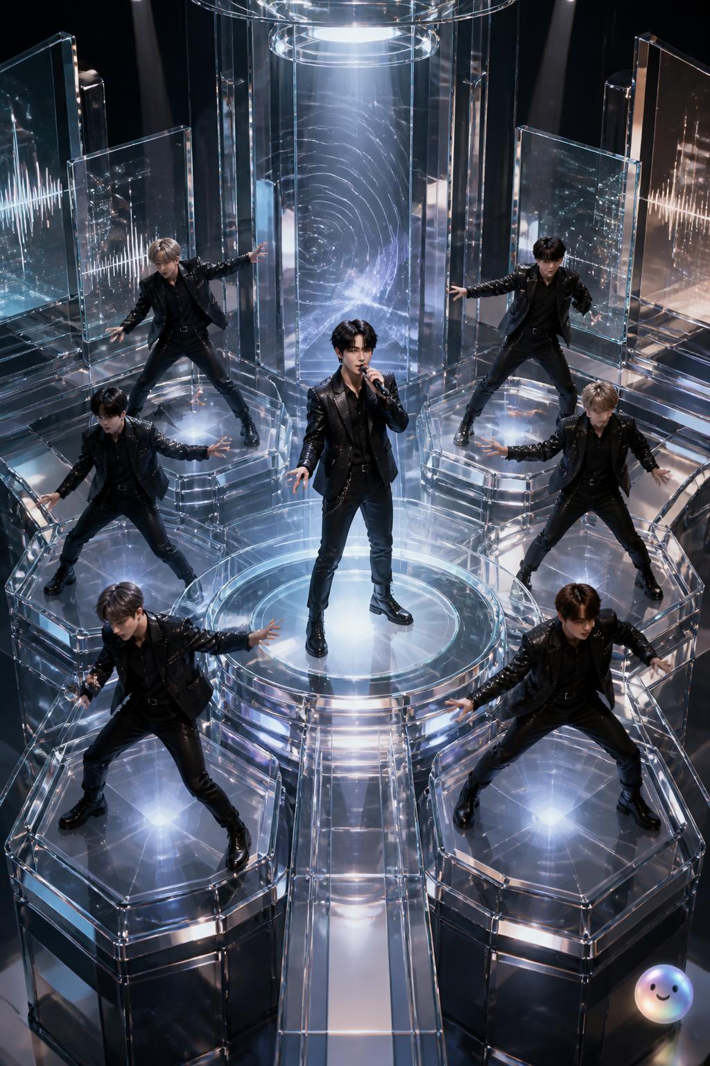 Anchoring the group as center and main vocalist