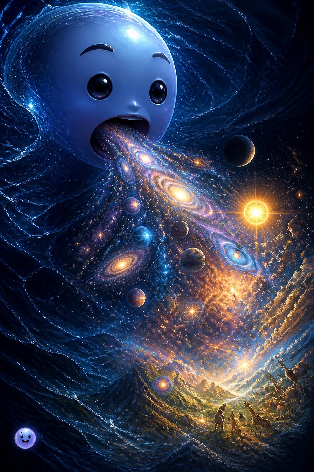 Mbombo vomiting the universe