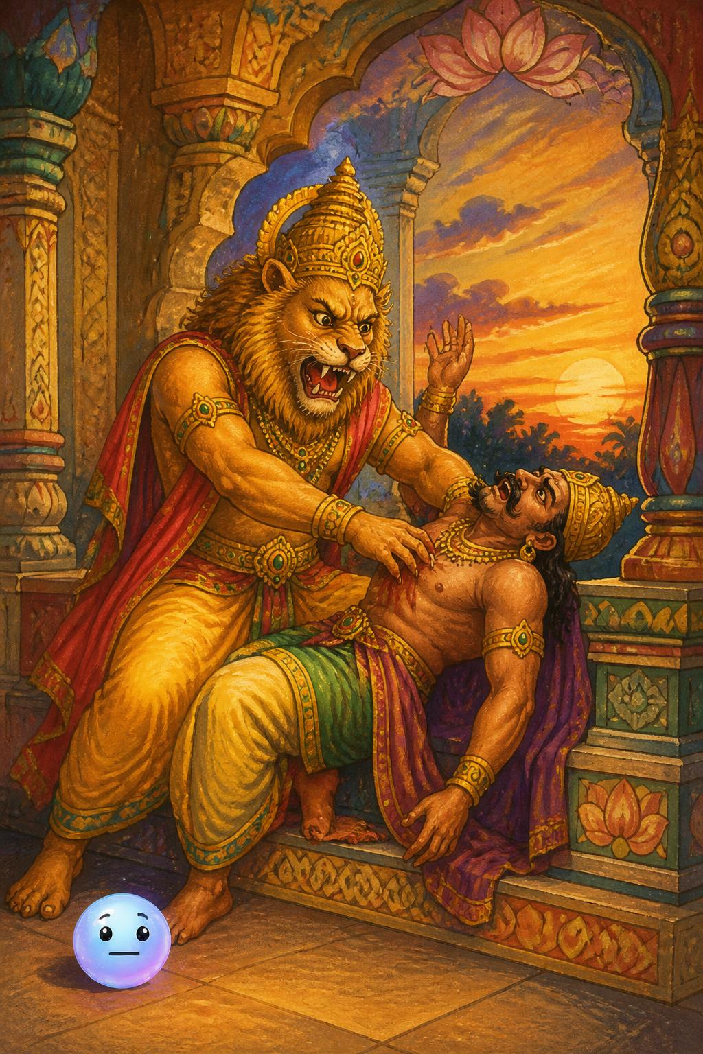 The half-man, half-lion Narasimha