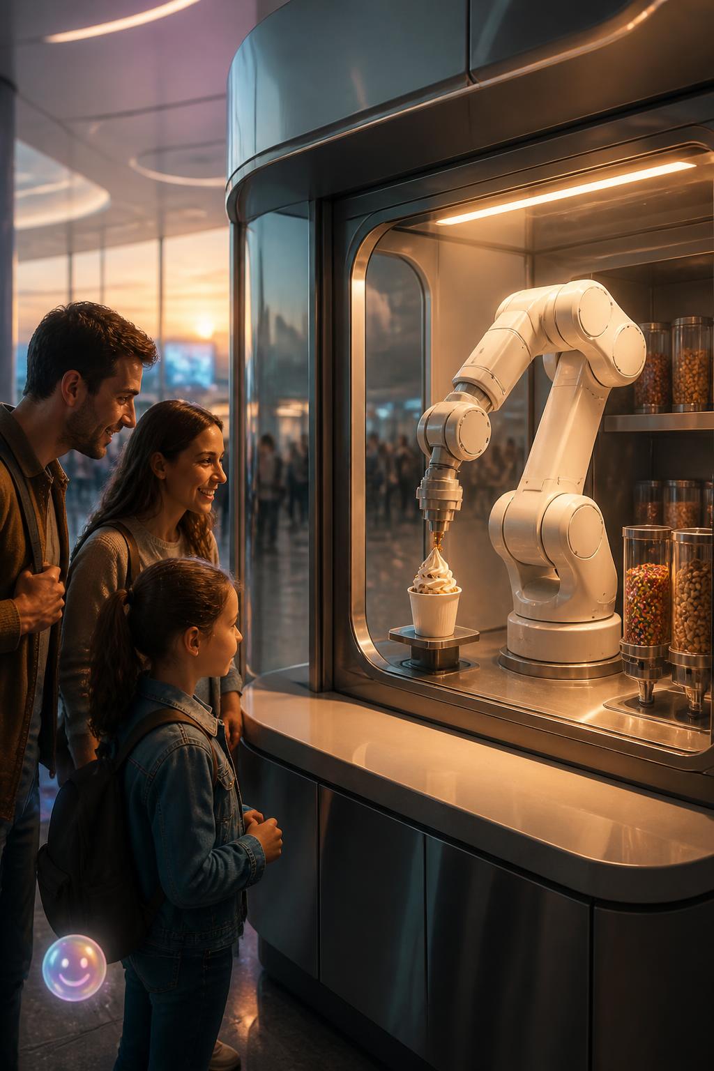 Robotic arms and automated kiosks