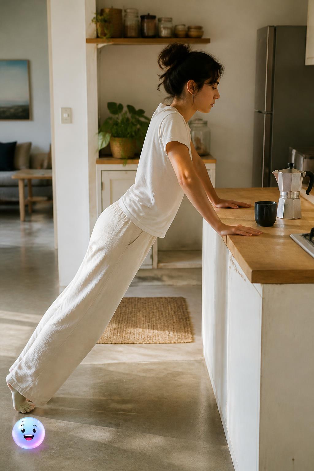 Kitchen counter calisthenics