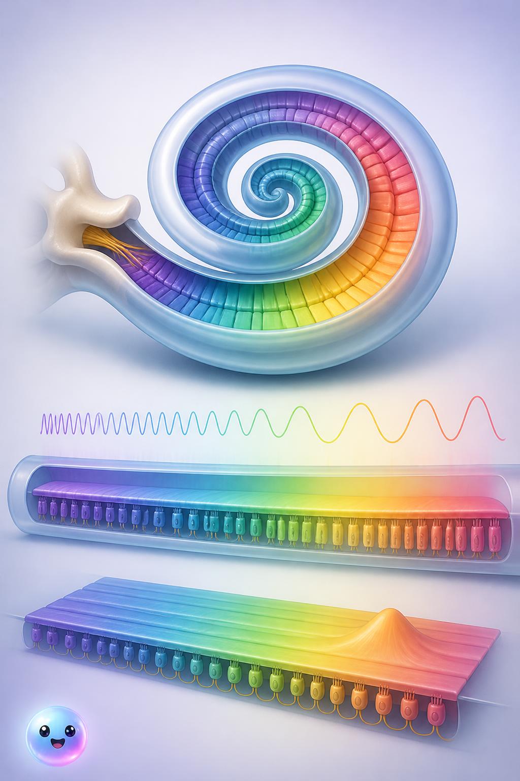 The cochlea's mechanical keyboard