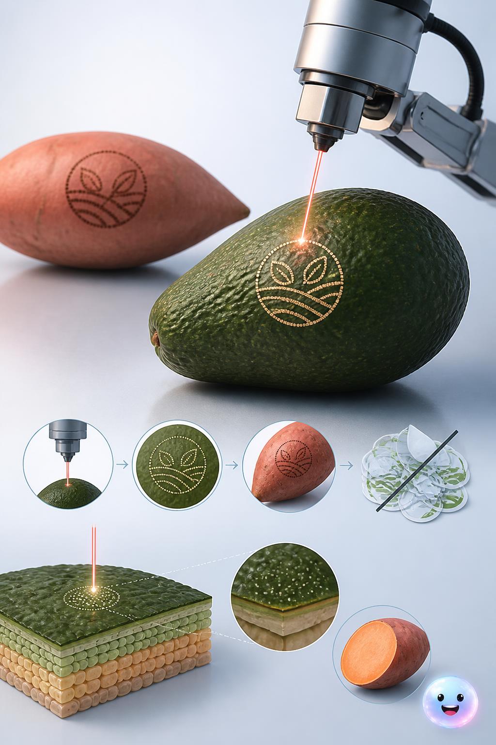 Natural branding on organic produce