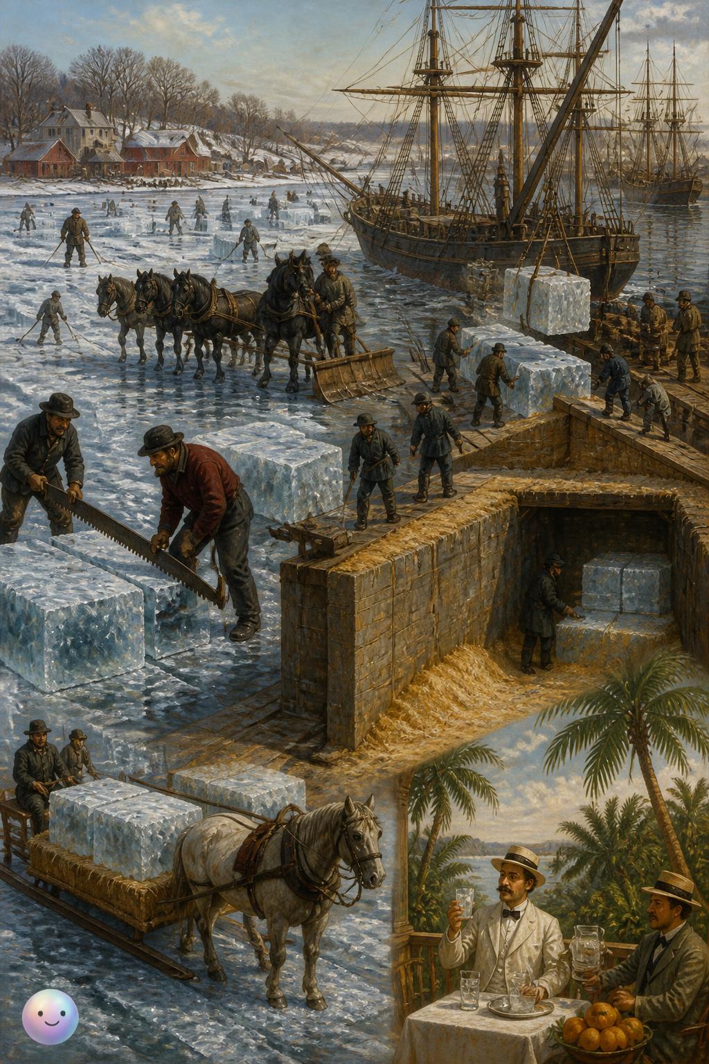 The genius of the horse-drawn ice plow