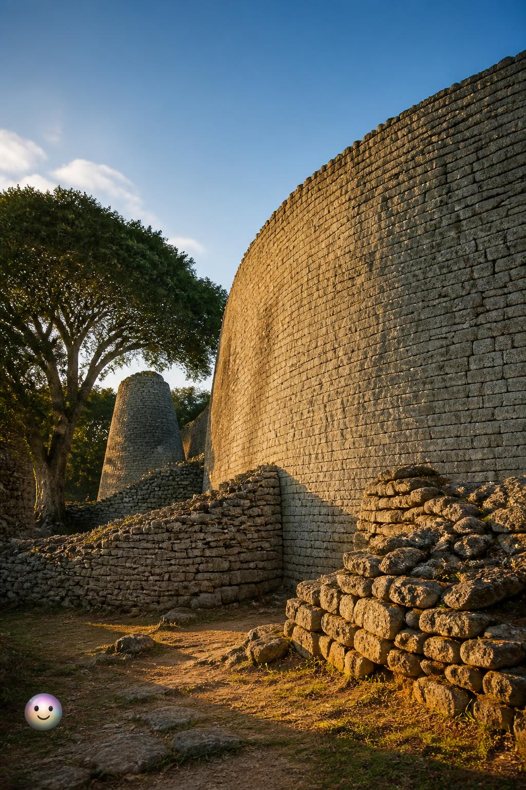 The mortarless dry-stone walls of Great Zimbabwe