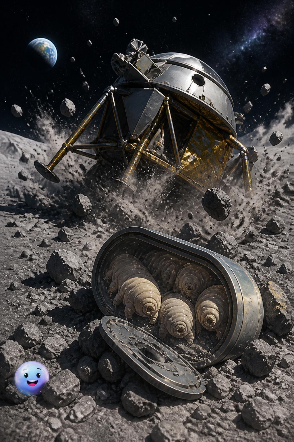 The crash landing on the Moon
