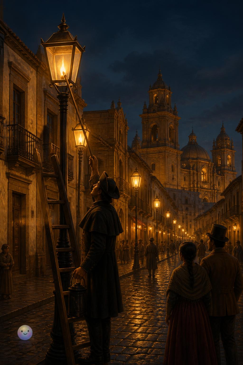 El nacimiento del alumbrado público colonial