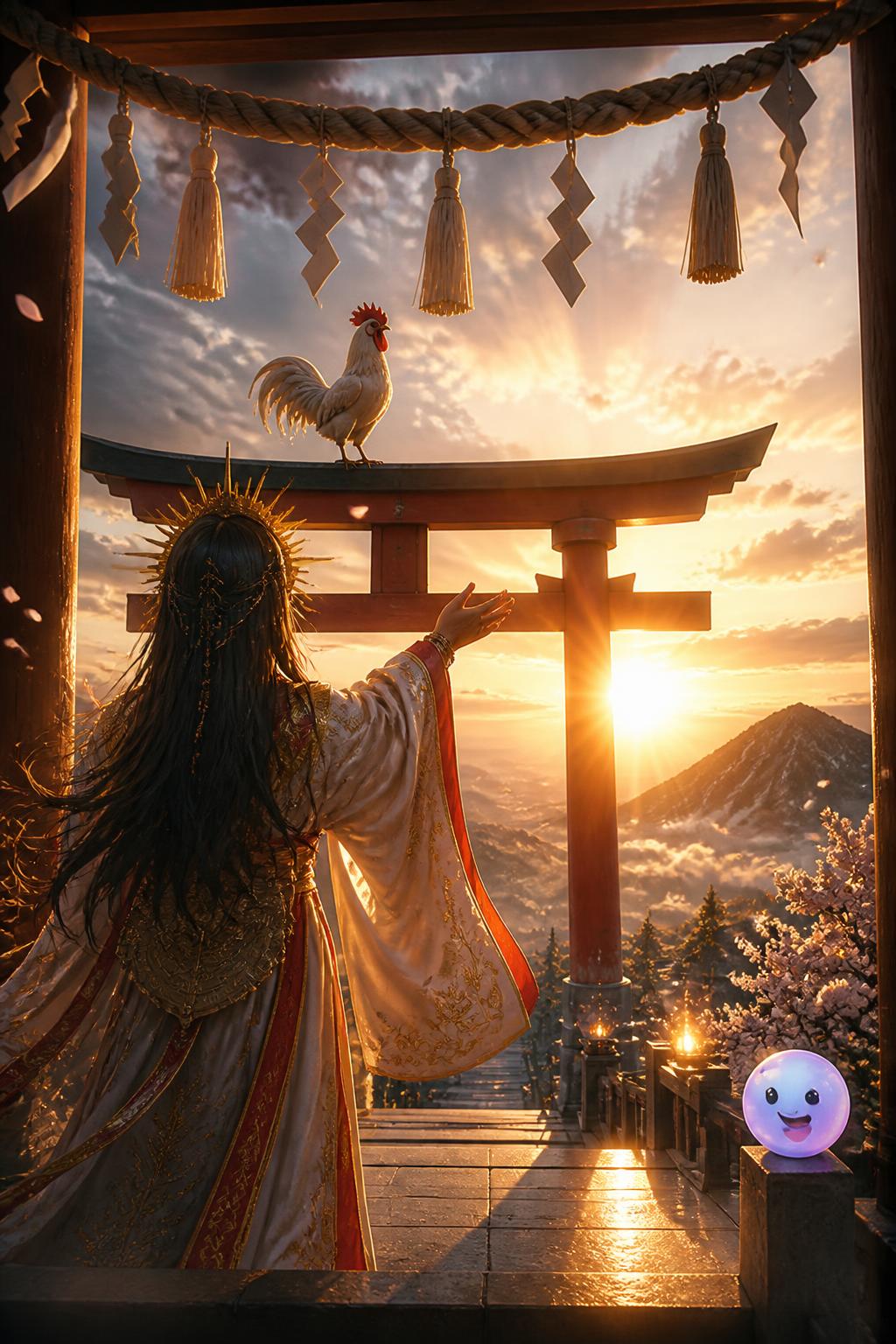 The cosmic alarm clock of the sun goddess