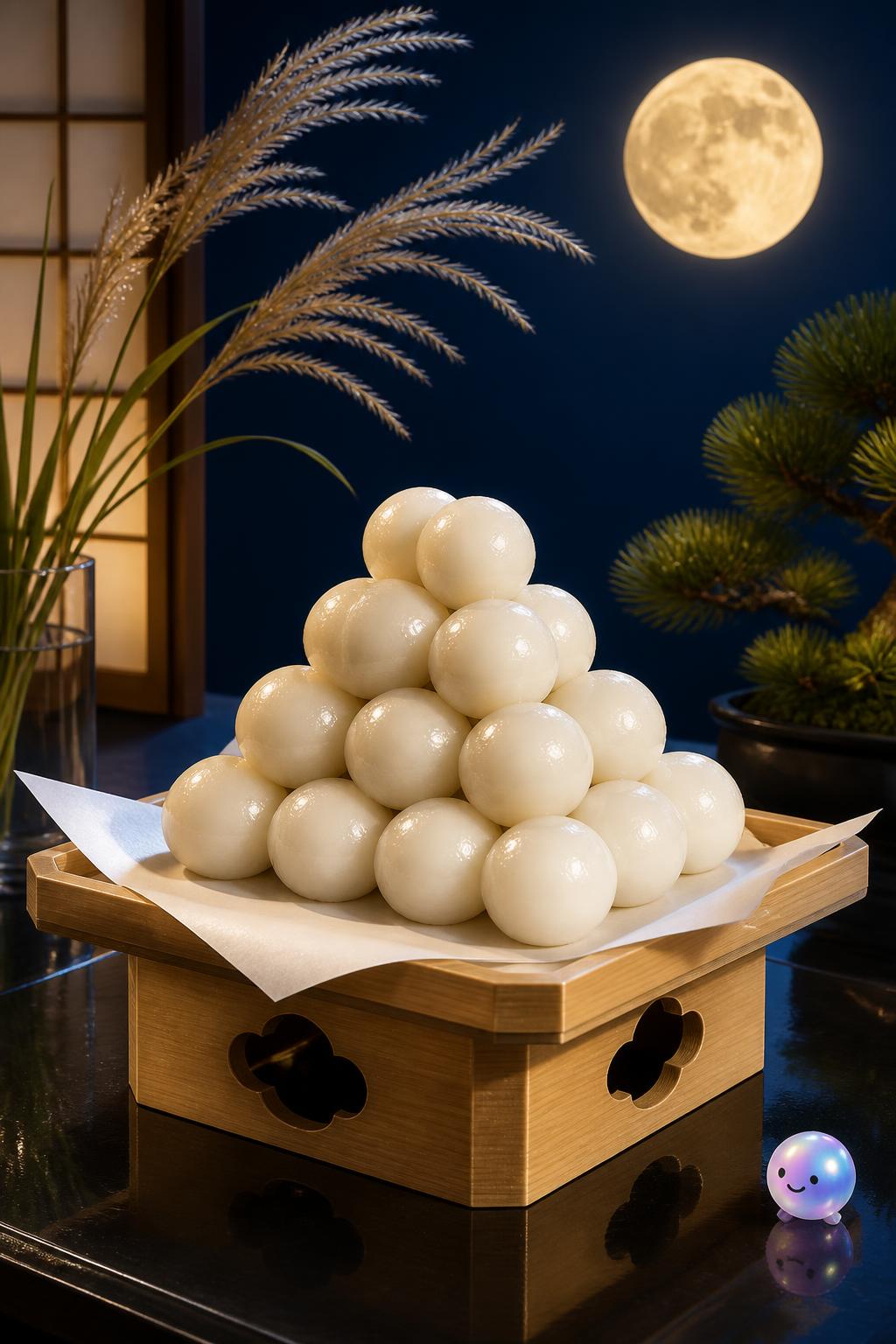 The simple beauty of Tsukimi dango pyramids