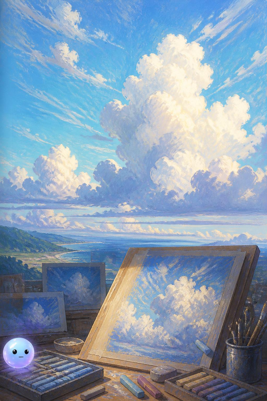 空と雲を描く西川洋一の技法