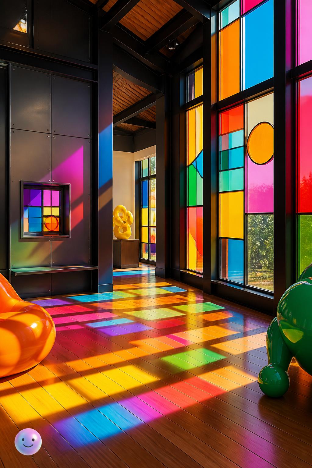 Custom windows of colored light