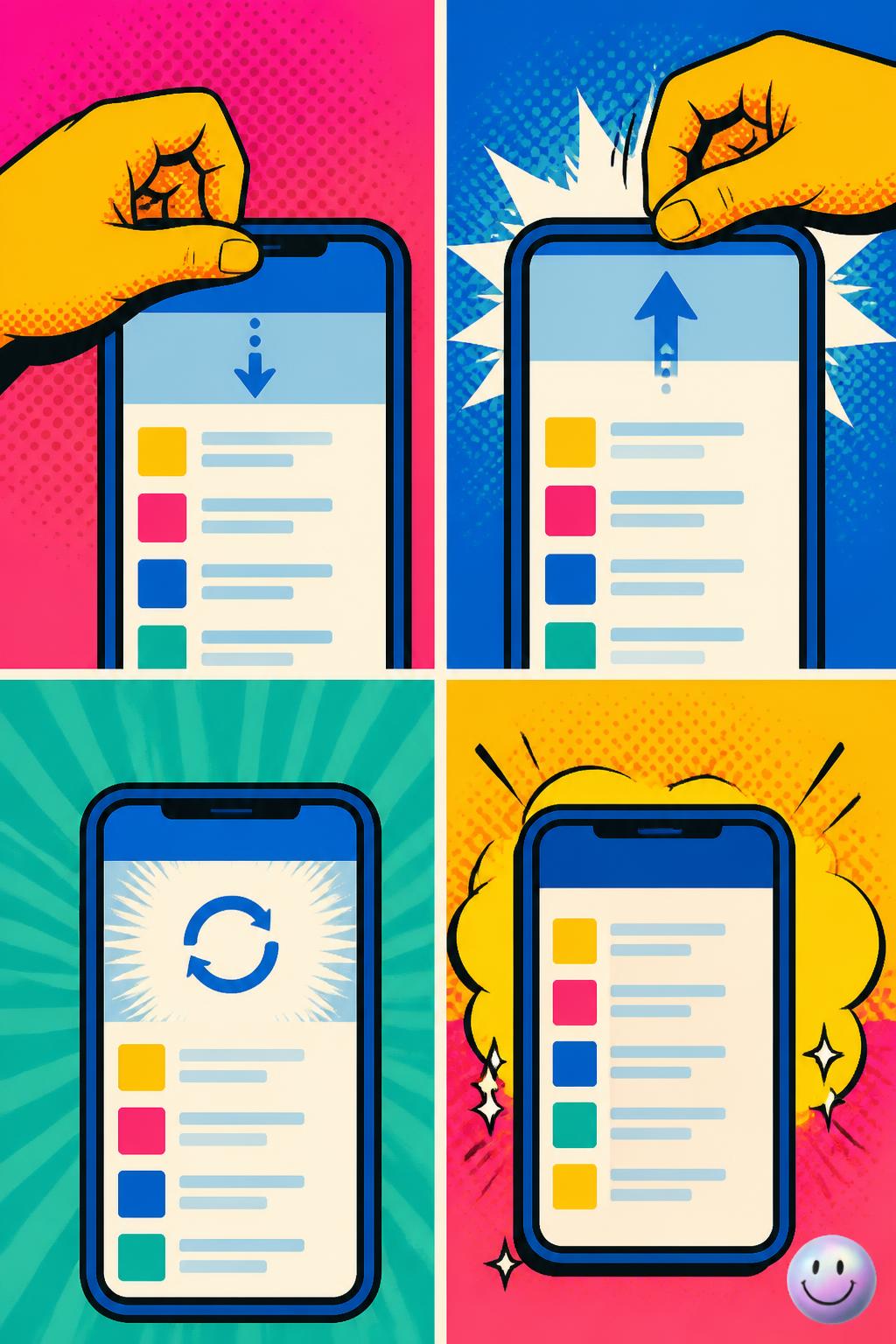 The pull-to-refresh physical metaphor
