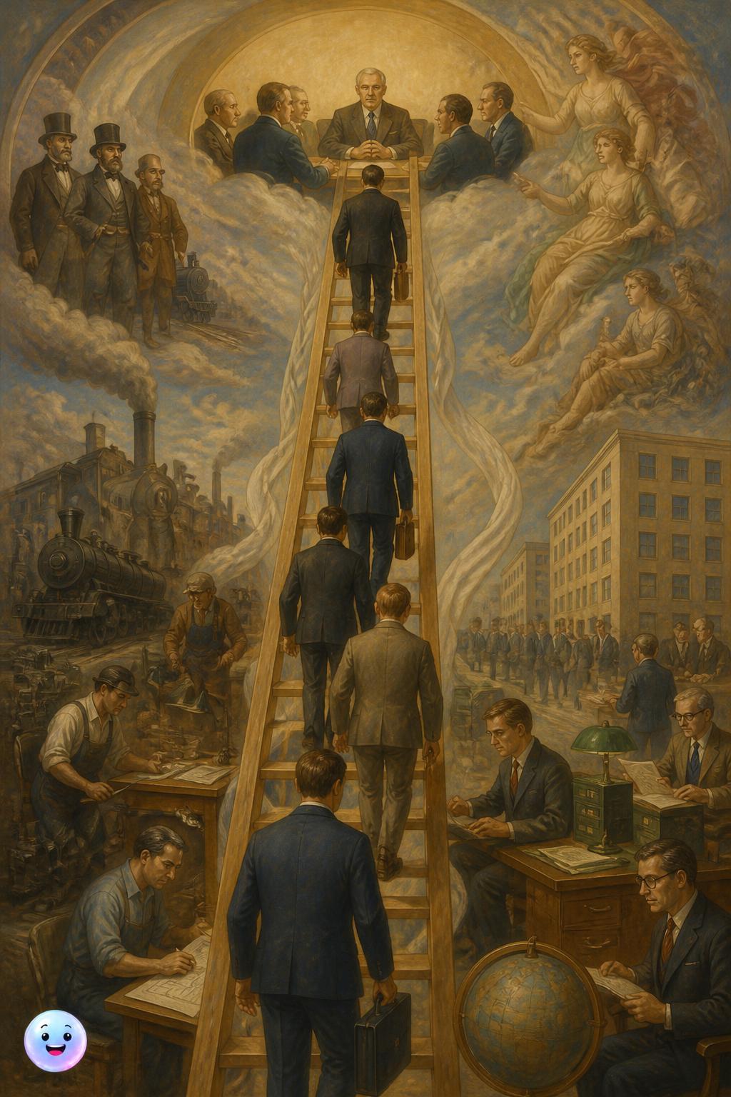 The corporate ladder of the organization man