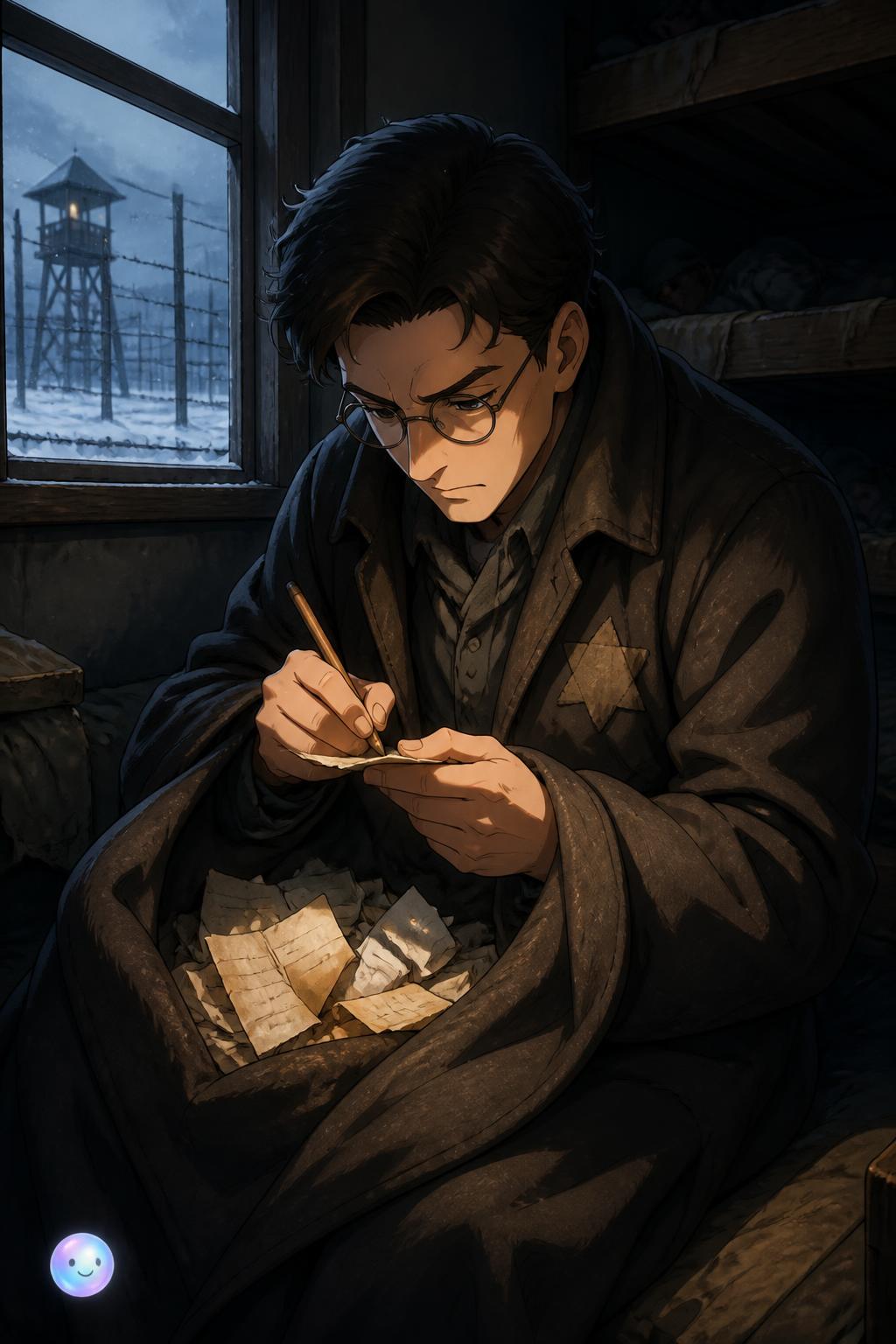 The manuscript hidden in a coat