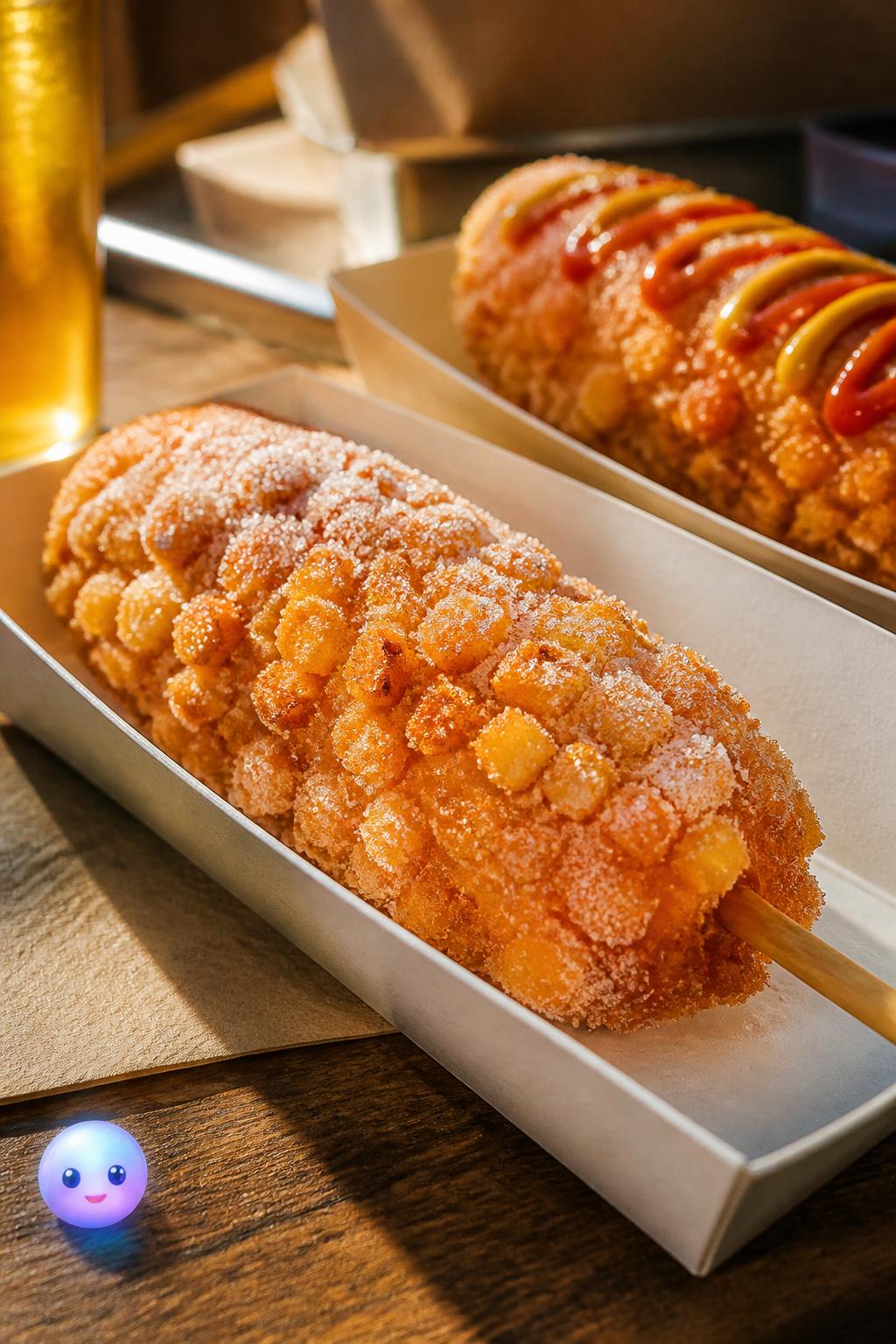 The sugar-coated Korean corn dog
