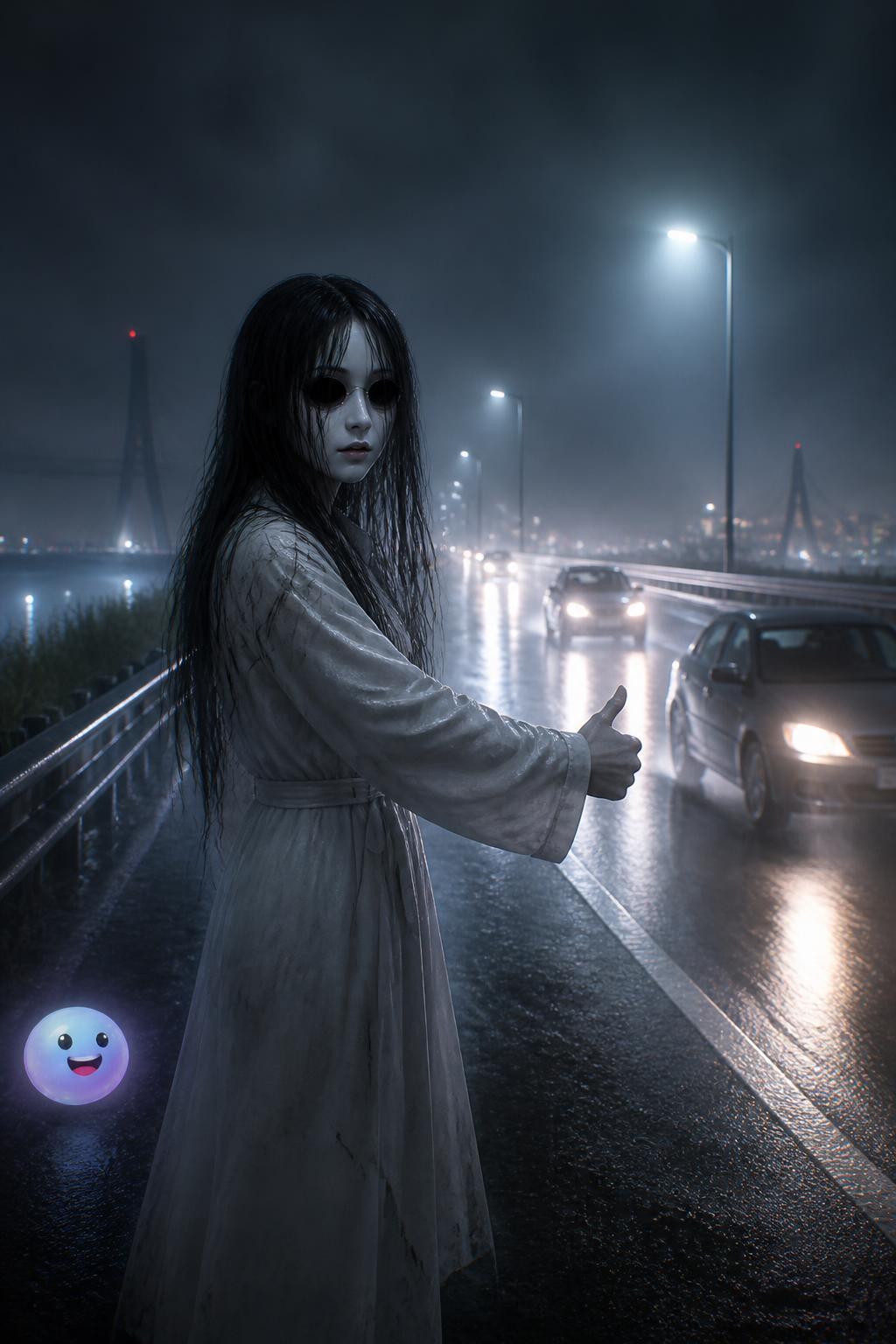 The Jayu-ro highway ghost with black voids