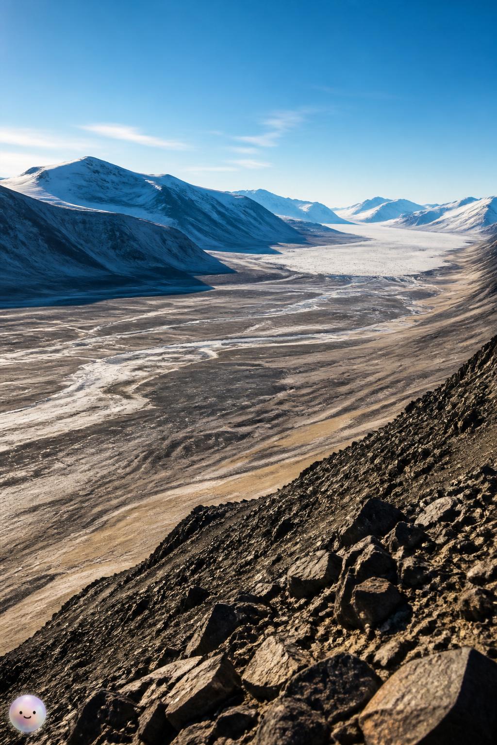 The frozen McMurdo Dry Valleys