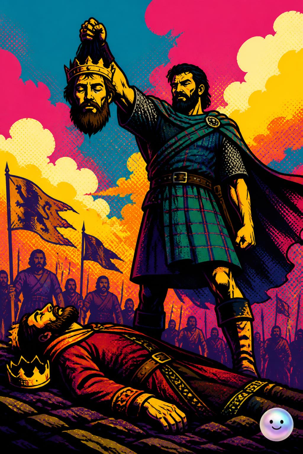 Macbeth's battlefield showdown and decapitation