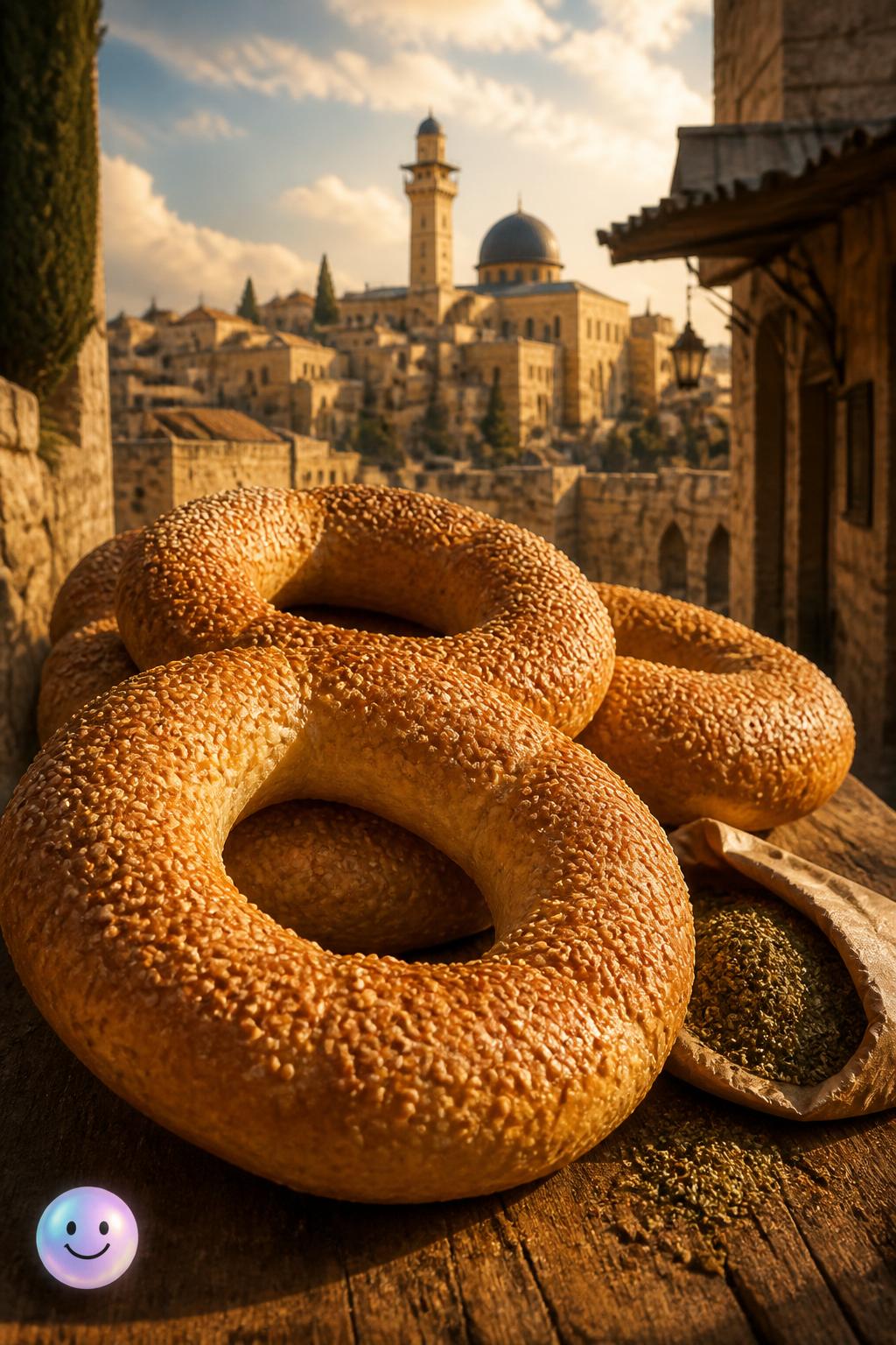 Jerusalem ka'ak and sesame rings