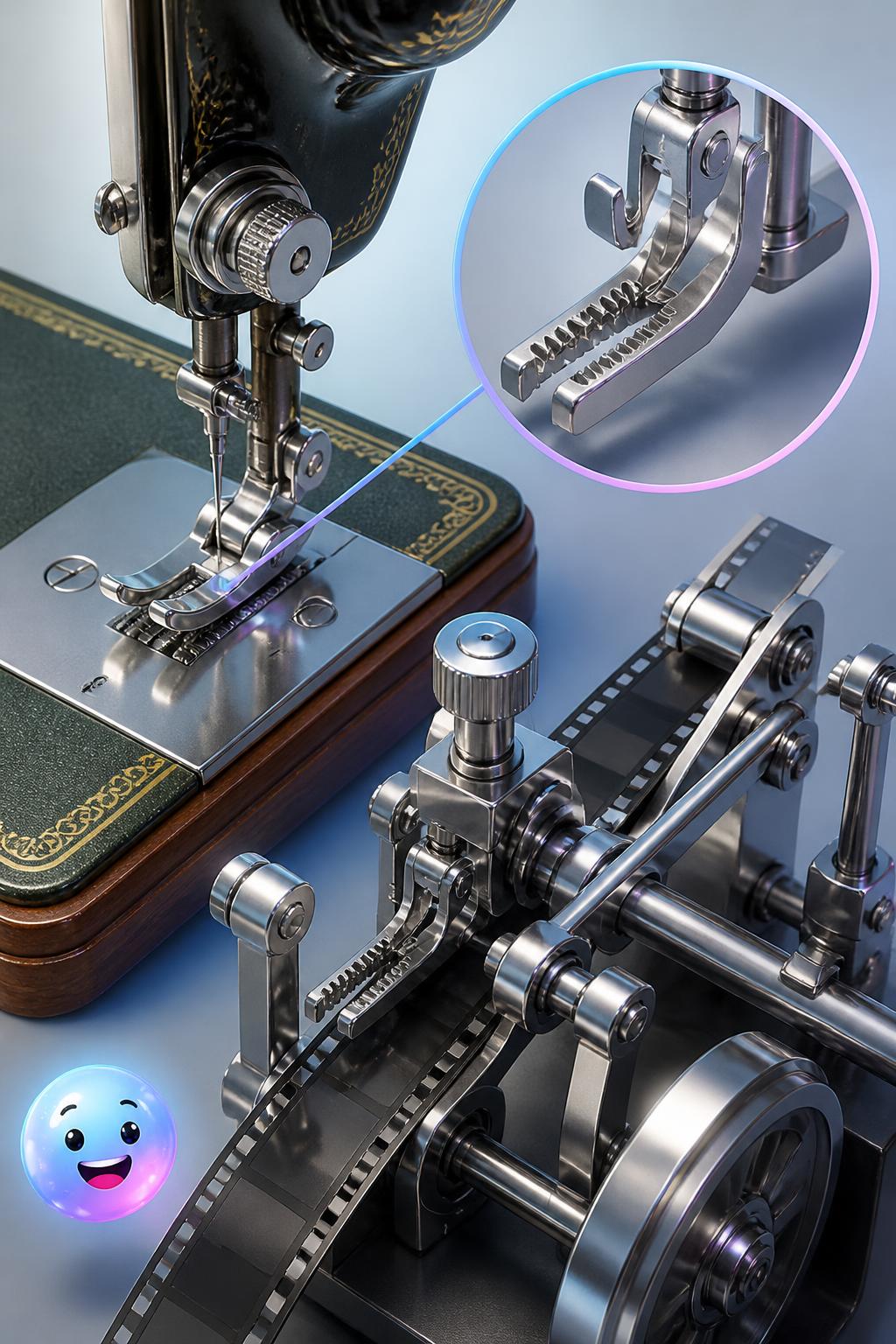 A inspiração na máquina de costura