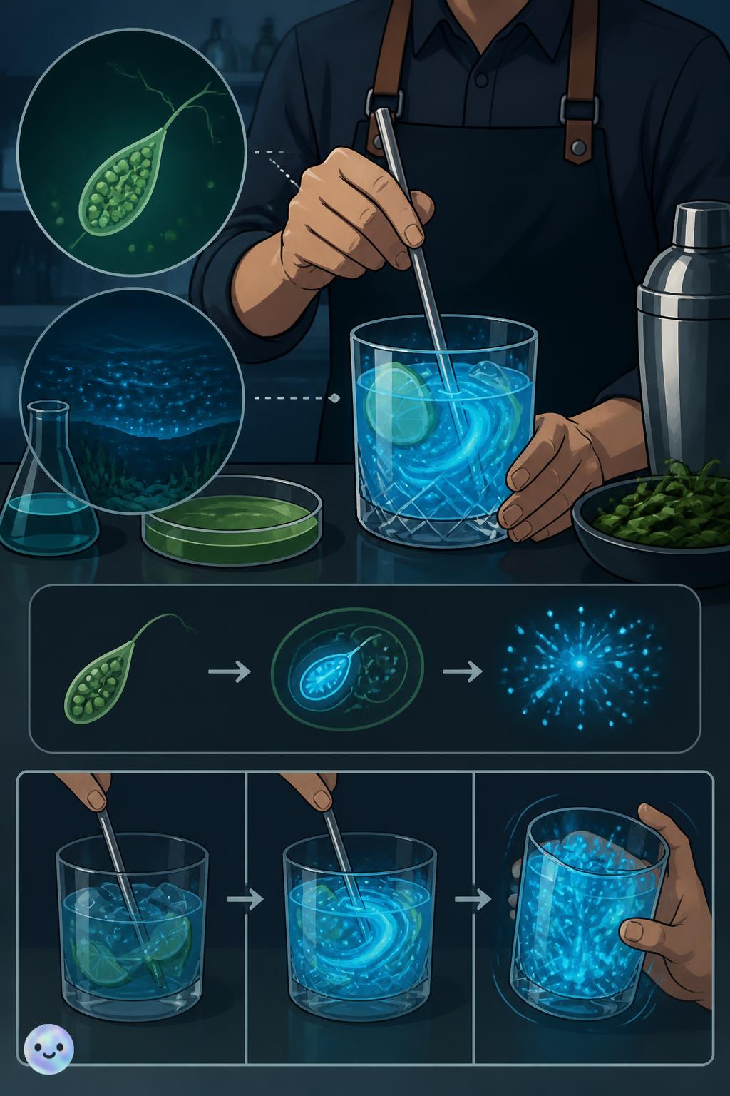 Shimmering cocktails