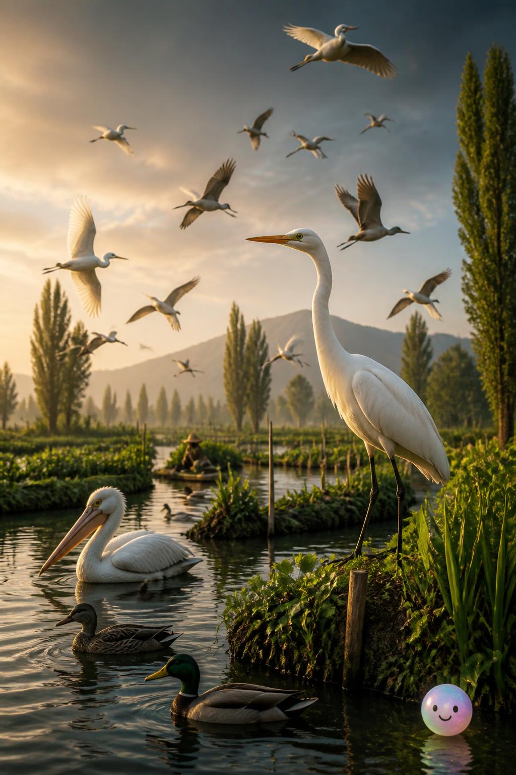 Aves migratorias en los canales