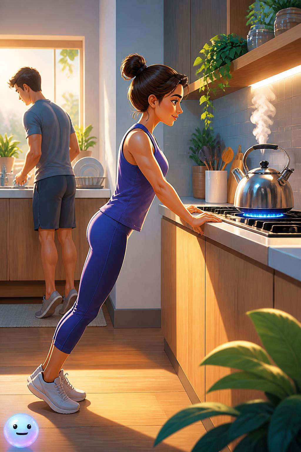 Squeezing exercise into chores