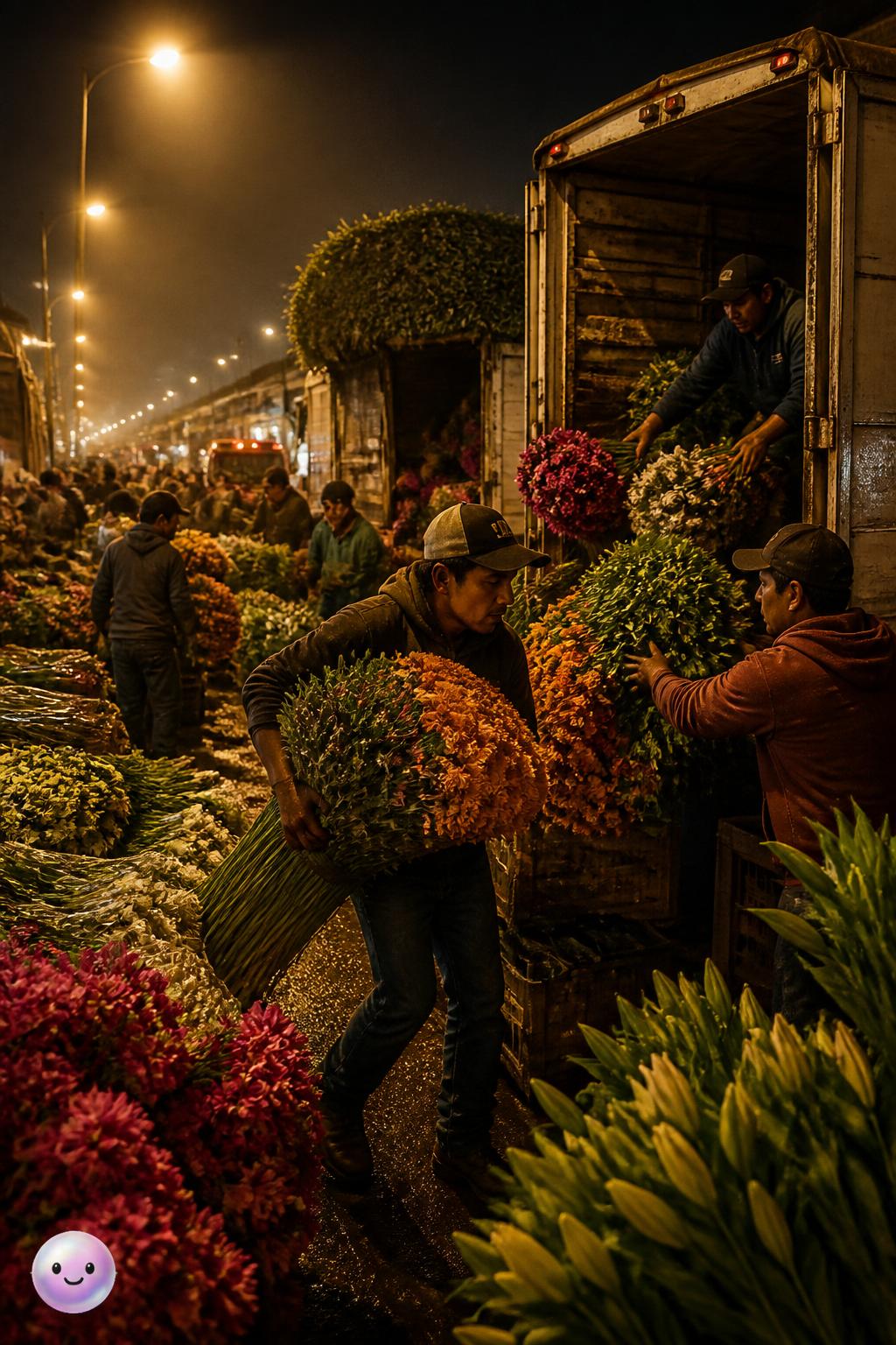 The midnight rush of the flower trucks