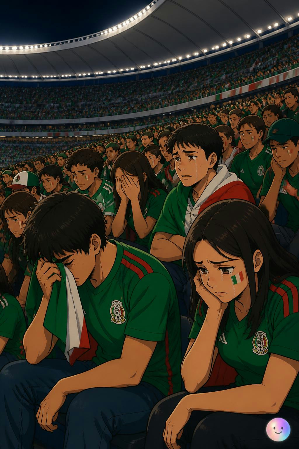 It’s wild how anime style captures the raw drama of football heartbreak.