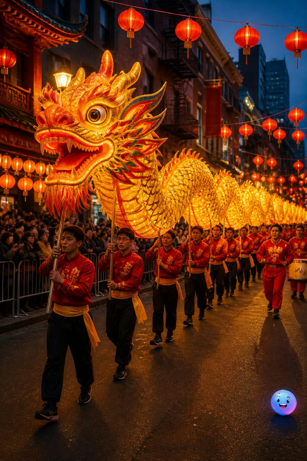 A 289-foot golden dragon highlights San Francisco's historic Chinese New Year celebration.