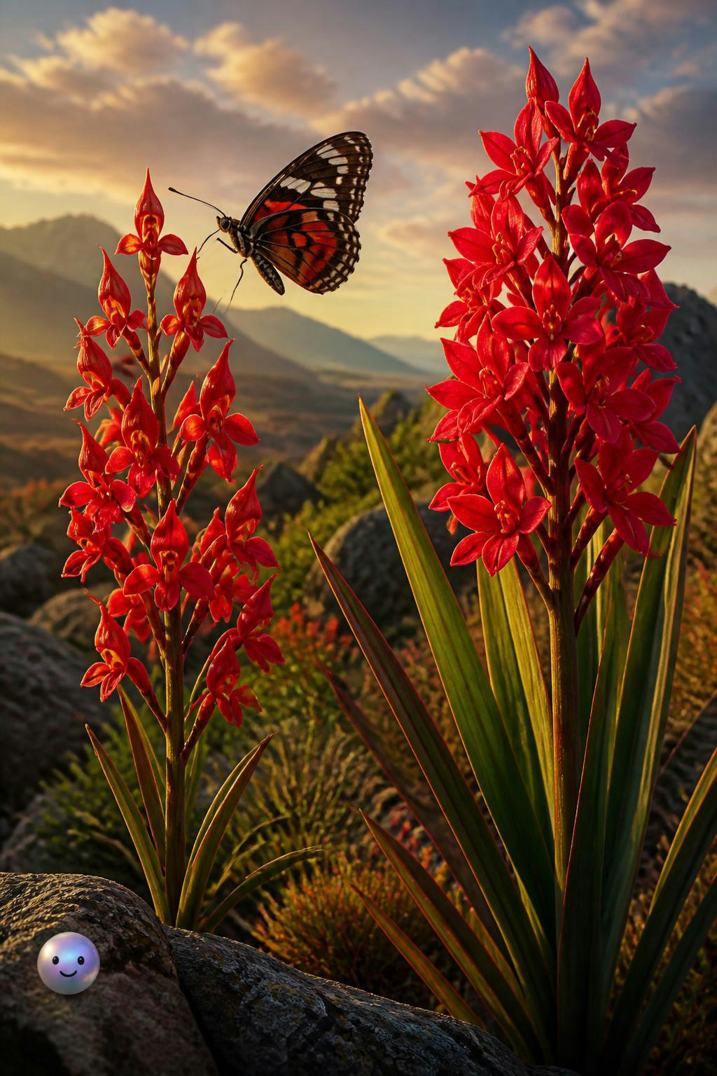 It's wild that this orchid mimics a red iris just to trick pollinators.