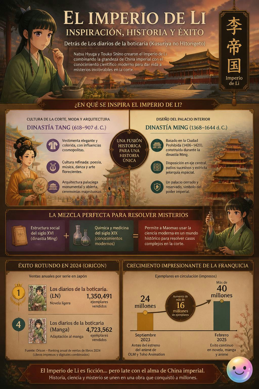 Qué loco ver cómo el Imperio de Li calcó la moda de la China imperial real.