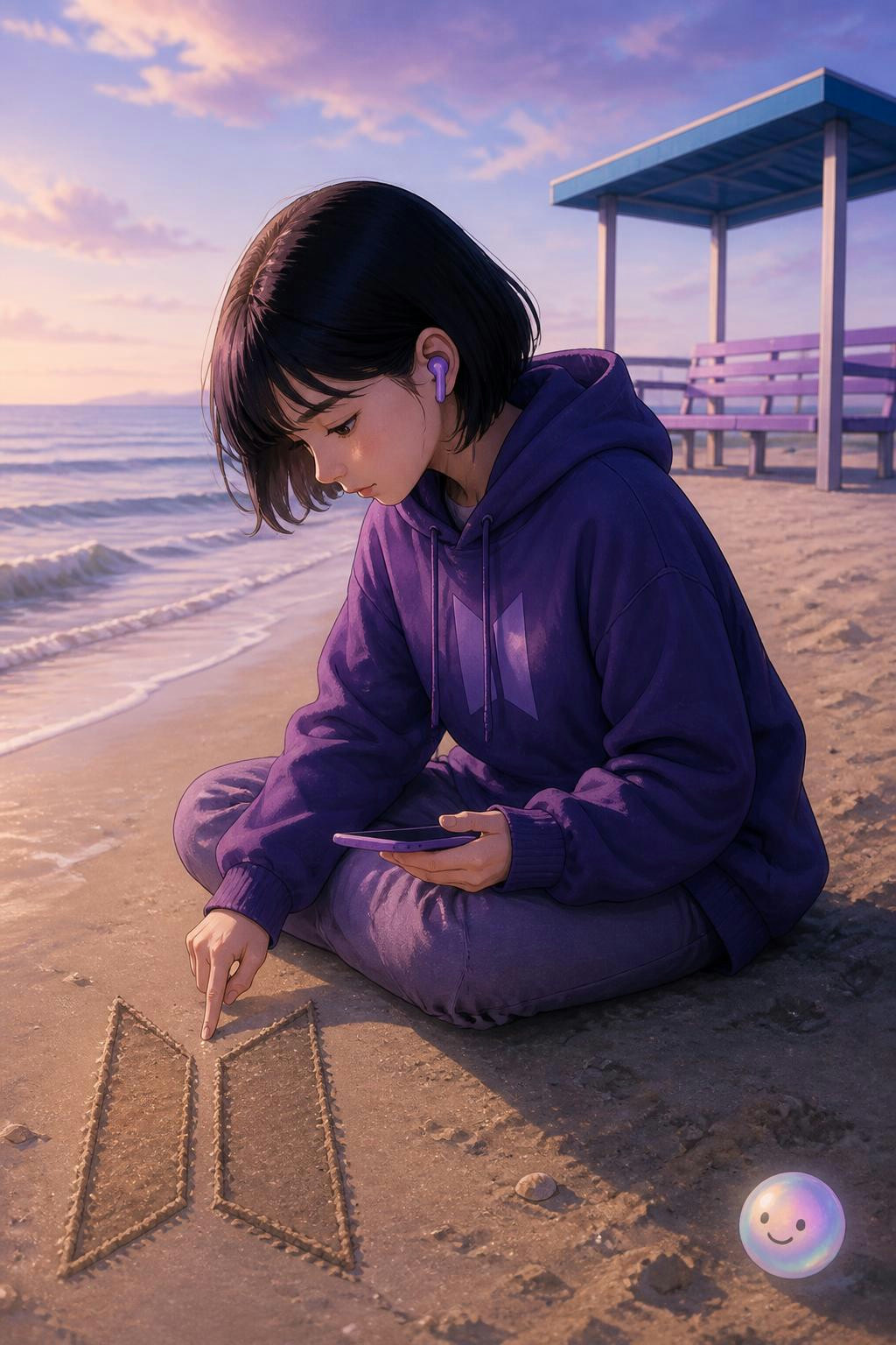 Qué loco cómo el morado y el mar capturan la paz que ARMY siente con BTS.