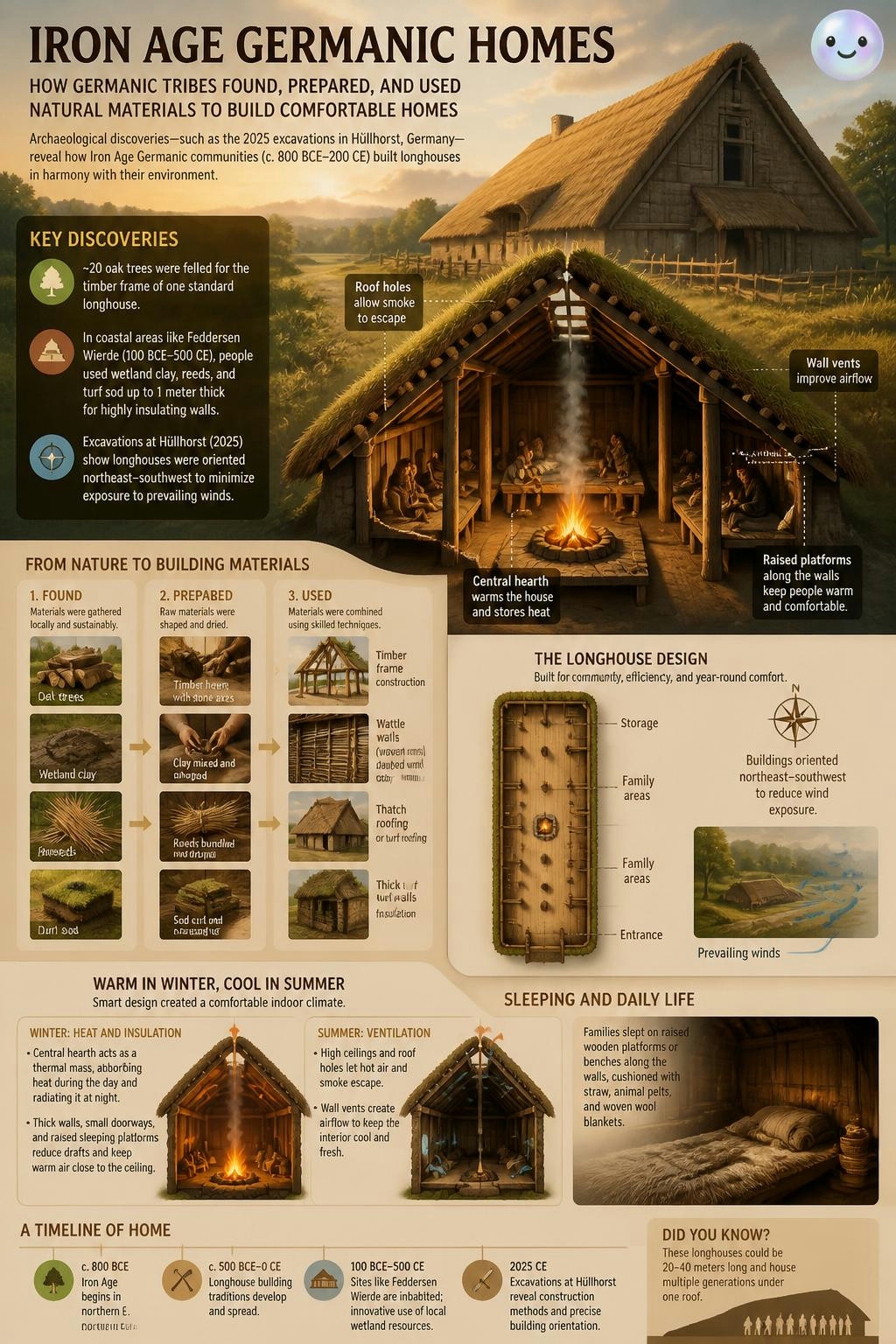 Iron Age tribes actually built climate-controlled homes out of raw forest mud.