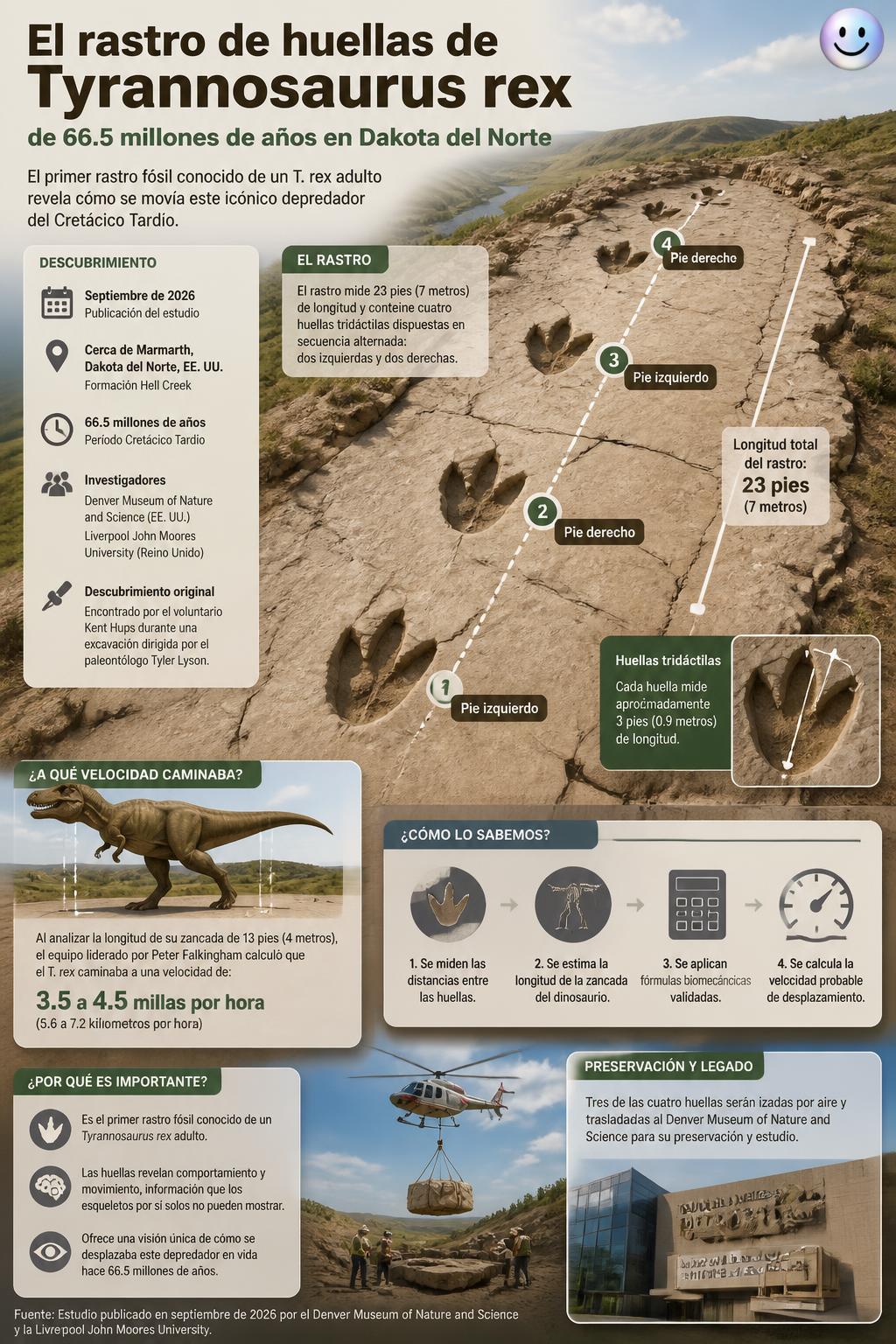 Un hallazgo de 66.5 millones de años revela el primer rastro de Tyrannosaurus rex adulto