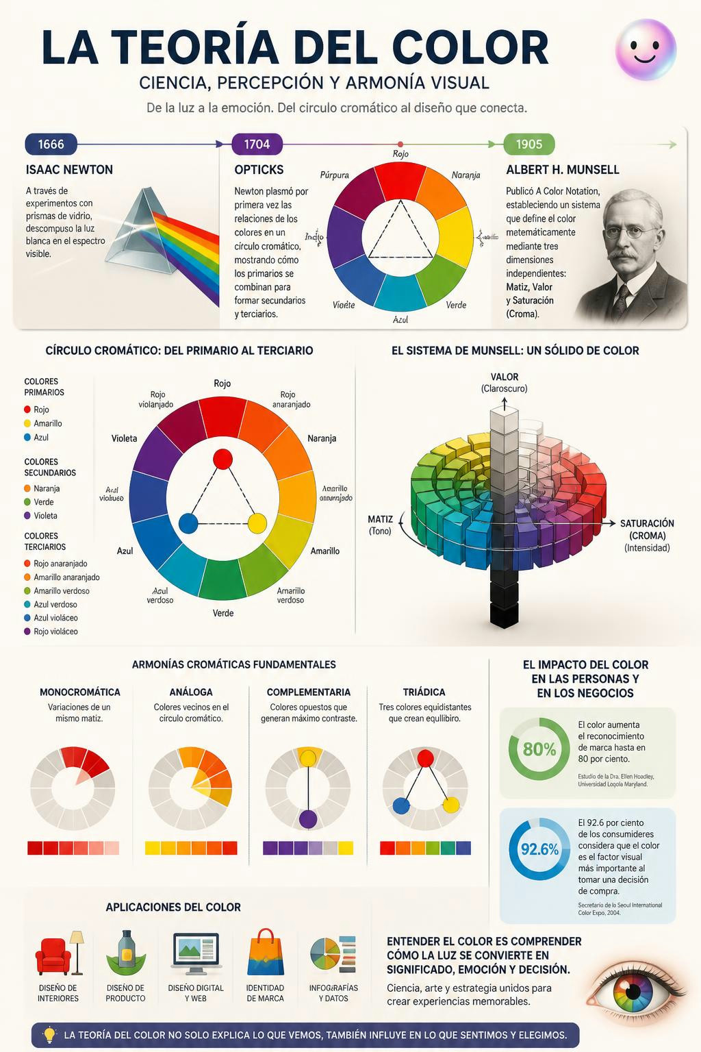 La armonía visual depende de una matemática secreta entre solo tres colores.