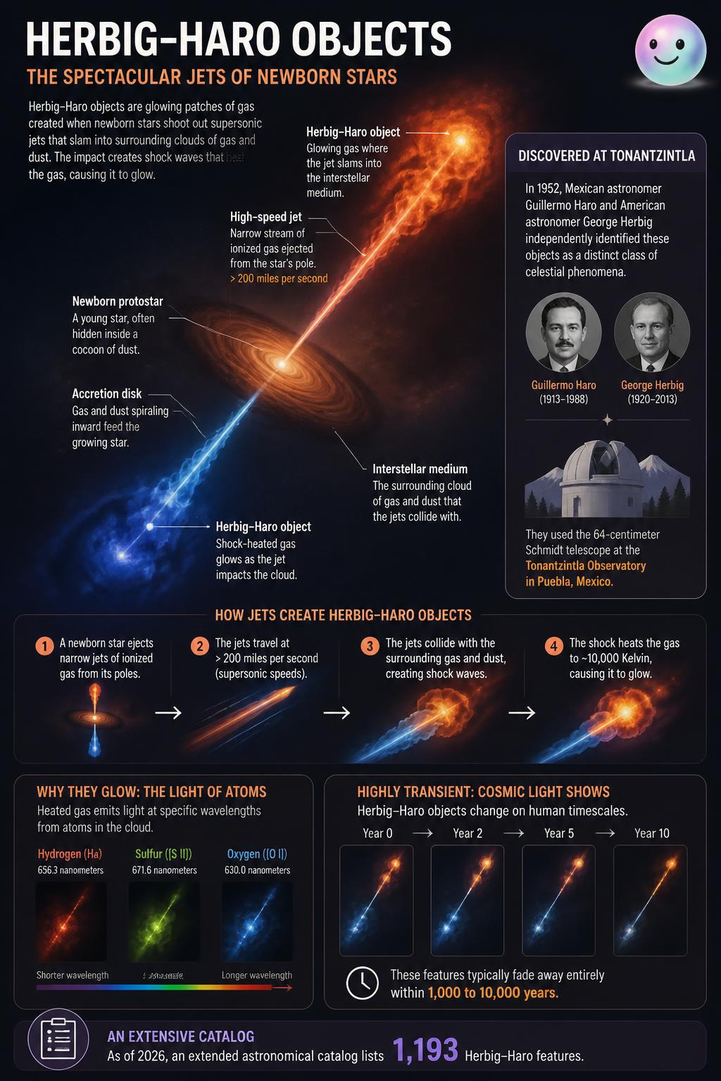 Newborn stars actually blast high-speed jets that light up their nurseries!