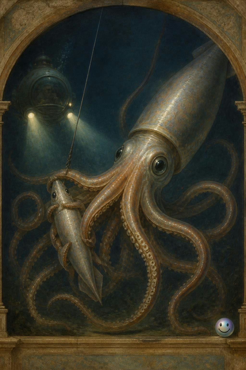 Growing up to 43 feet long, the giant squid Architeuthis dux inspired terrifying Kraken legends.