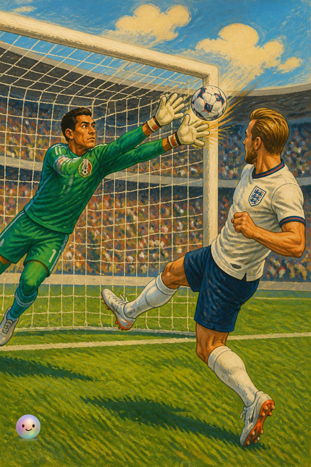 Talavera desviando a Kane demuestra que la mente es más rápida que el balón.