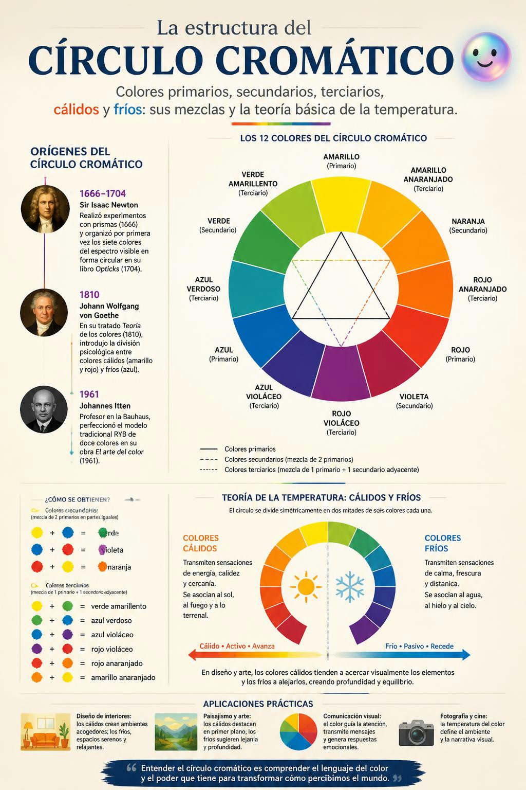La temperatura de lo que vemos depende de cómo se mezclan solo tres colores.