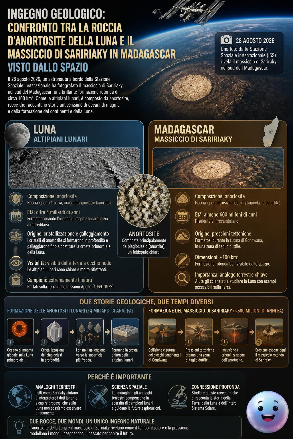 La stessa roccia lunare forma il massiccio di Saririaky nel sud del Madagascar