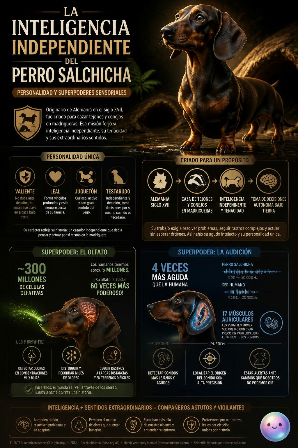 La inteligencia independiente del perro salchicha