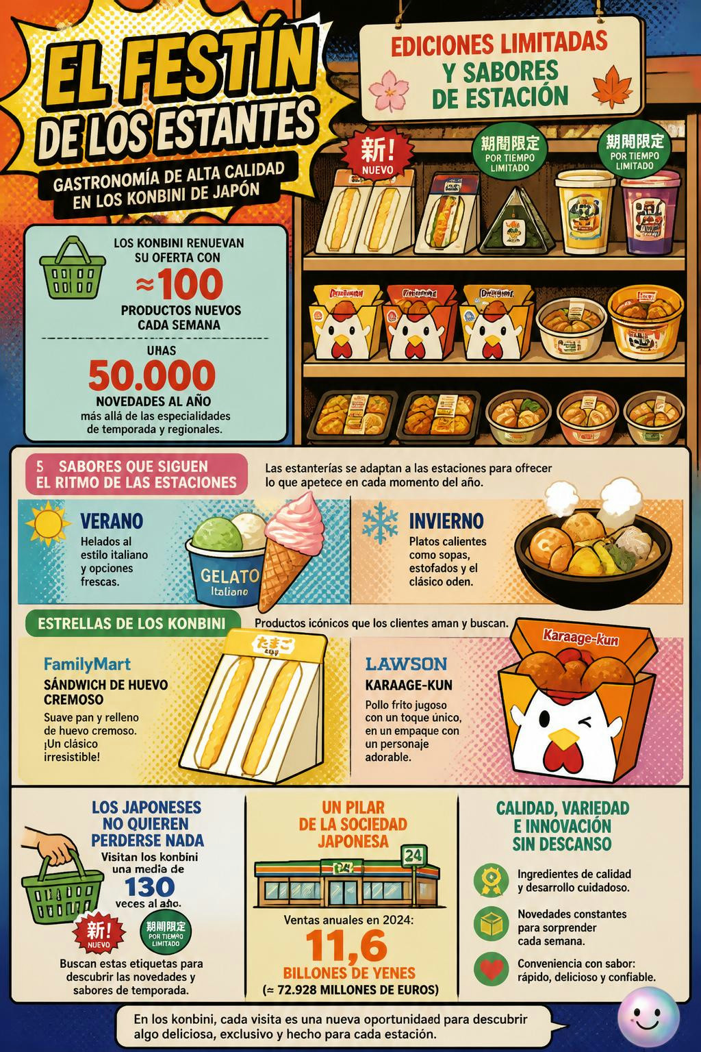 Ediciones limitadas y sabores de estación en estantes