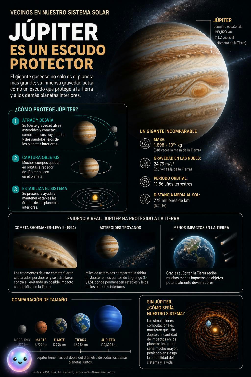 Júpiter es el guardaespaldas gigante que nos protege de los asteroides.