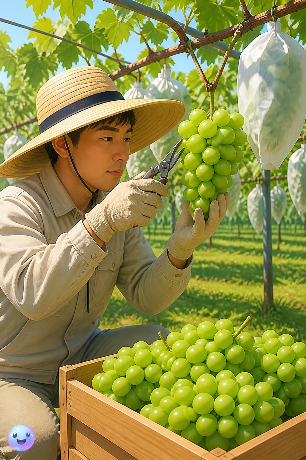 Natural wax creates the dusty white film that keeps grapes fresh