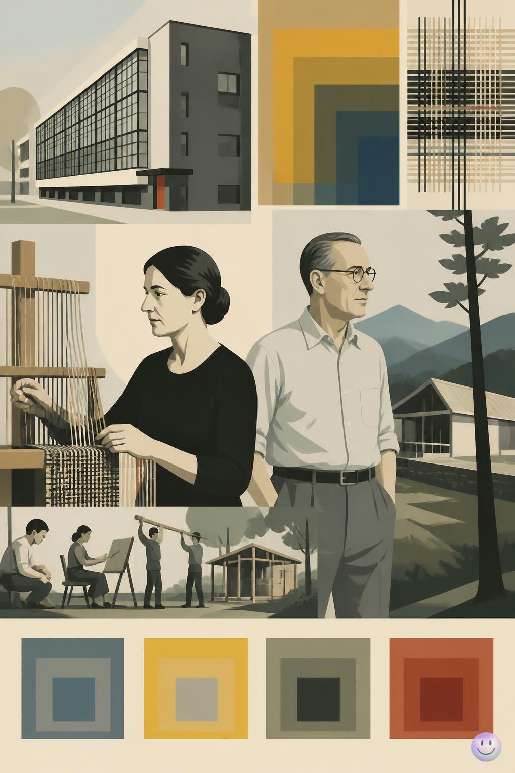 I had no idea one couple connected the Bauhaus to American modern art.