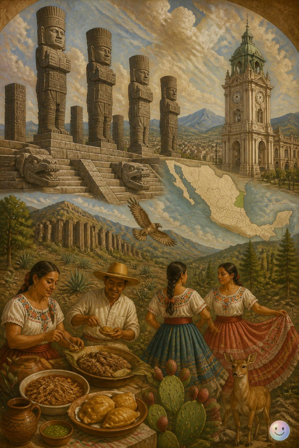 Basta ver a los gigantes toltecas para entender la gran riqueza de Hidalgo.