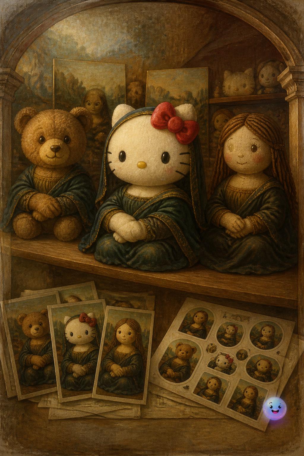 Fuzzy Mona Lisa plush toys trigger the same comforting brain chemicals as a real hug.